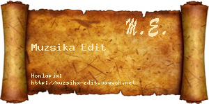 Muzsika Edit névjegykártya